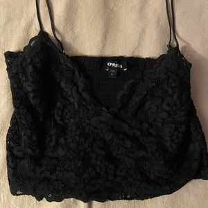 Express lace crop cami size m